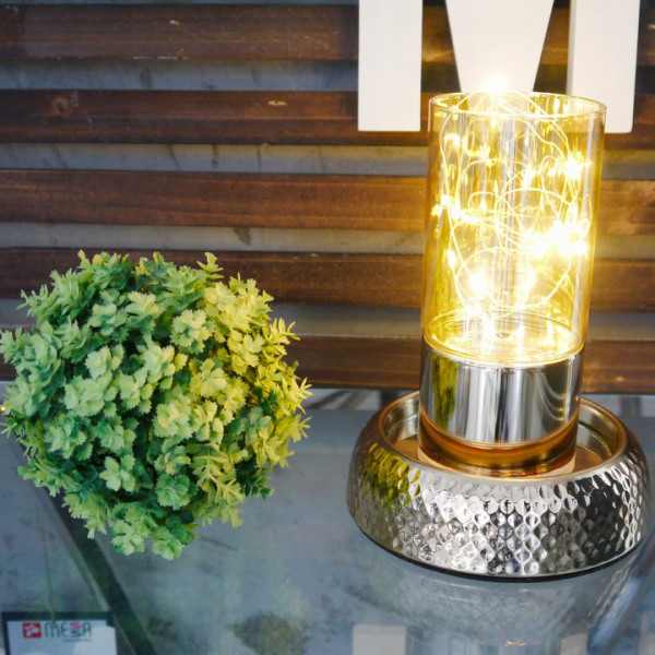 Lampka LED w szklanym cylindrze 15,5cm 7