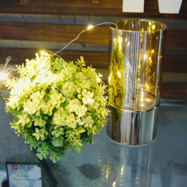 Lampka LED w szklanym cylindrze 15,5cm 8