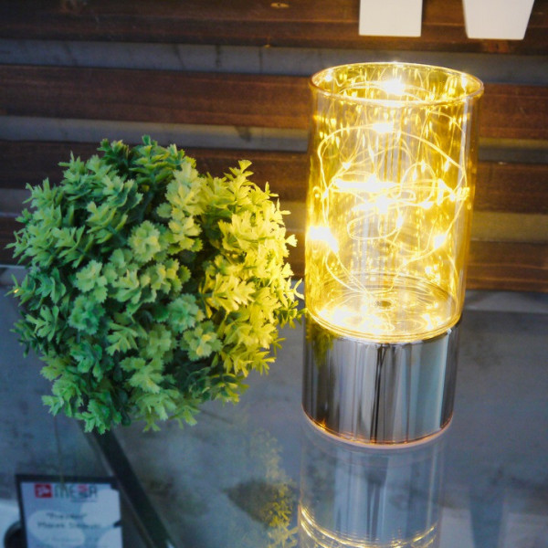 Lampka LED w szklanym cylindrze 15,5cm 9