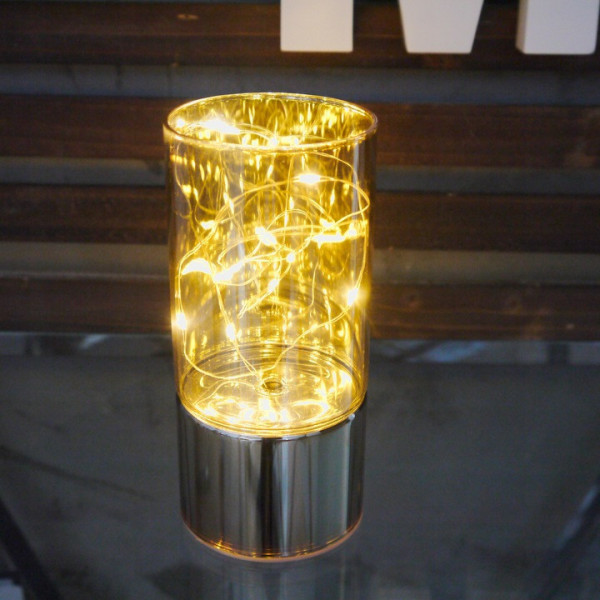 Lampka LED w szklanym cylindrze 15,5cm 11