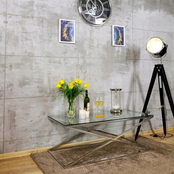 Srebrny stolik-ława Royal 120×60×45,5cm 6