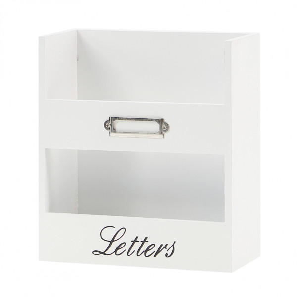 Biały drewniany listownik LETTERS 17,5×8×20cm 3