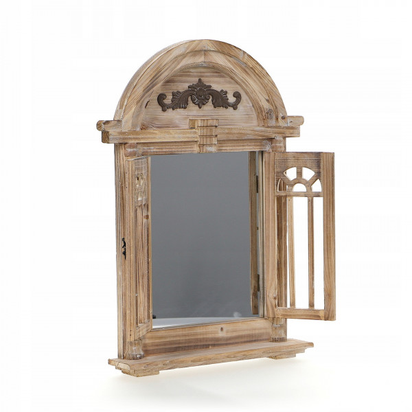 Drewniane lustro z okiennicami 47×63 cm 3