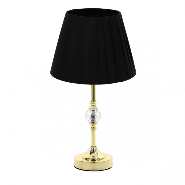 Złota lampa stołowa/nocna z kryształową kulą