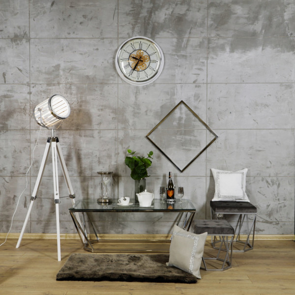 Srebrny stolik-ława Oktana 120 ×60 ×45cm 4