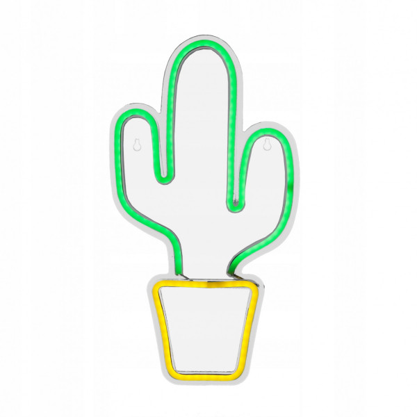 Neon LED Kaktus do powieszenia