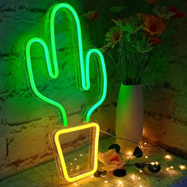 Neon LED Kaktus do powieszenia 3