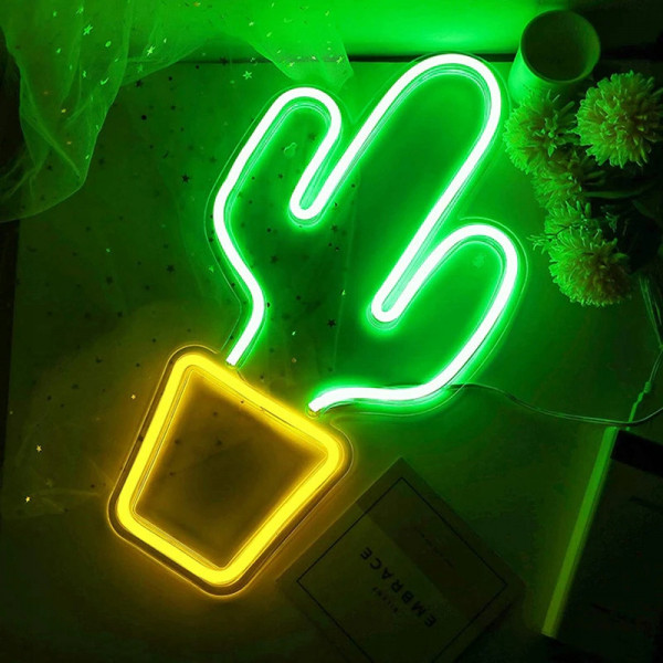 Neon LED Kaktus do powieszenia 4