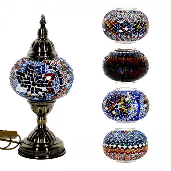 Mozaiczna lampka stołowa 33cm - kolekcja marokańska