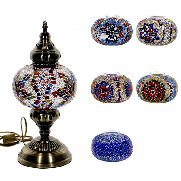 Mozaiczna lampka stołowa 40cm - kolekcja marokańska