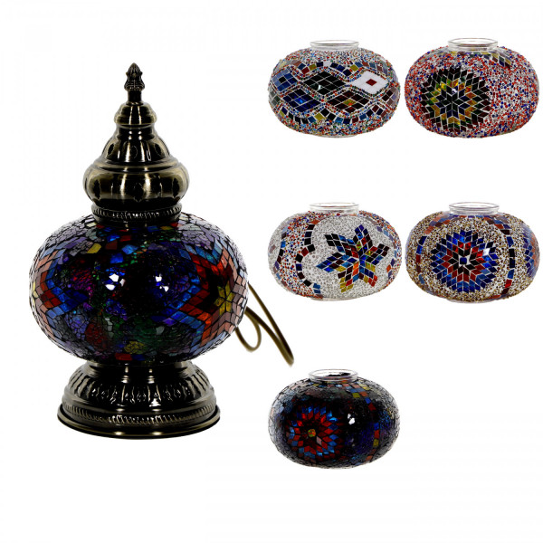 Mozaiczna lampka stołowa 29cm - kolekcja marokańska