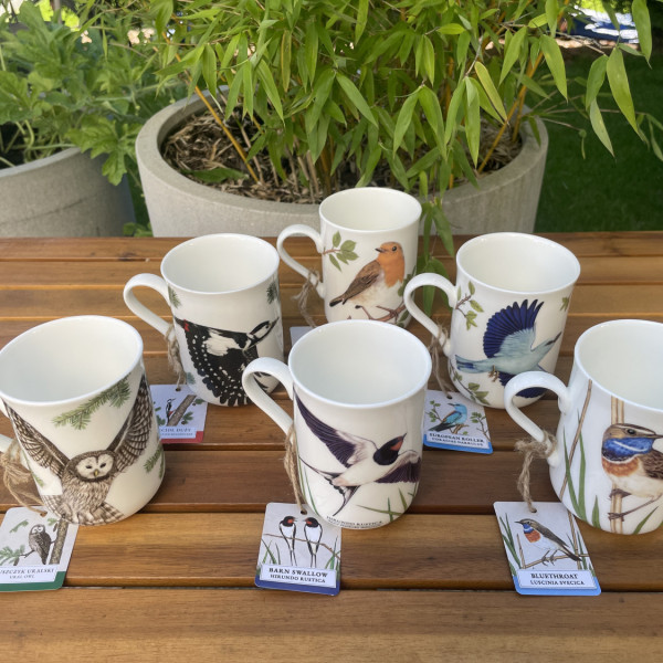 Zestaw 6 Kubków z Kolekcji „Ptaki Polski” by Agata Hajdecka - Porcelana Bone China 1
