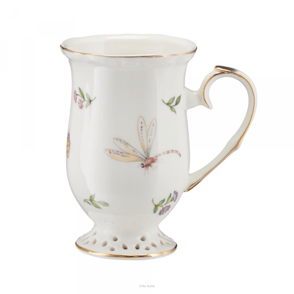 Kubek porcelanowy dekorowany złotą linią 300ml - LEDA IVORY 6