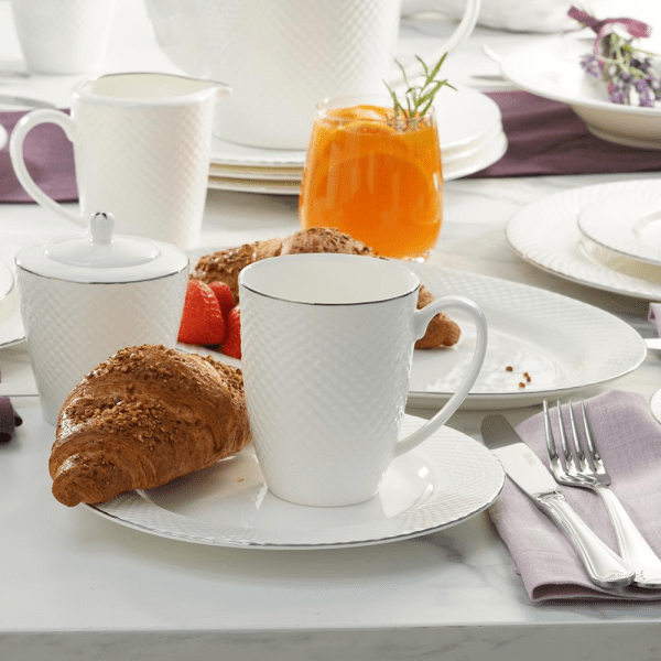 Kubek porcelanowy platynowa linia 350ml - BARI PLATIN 2