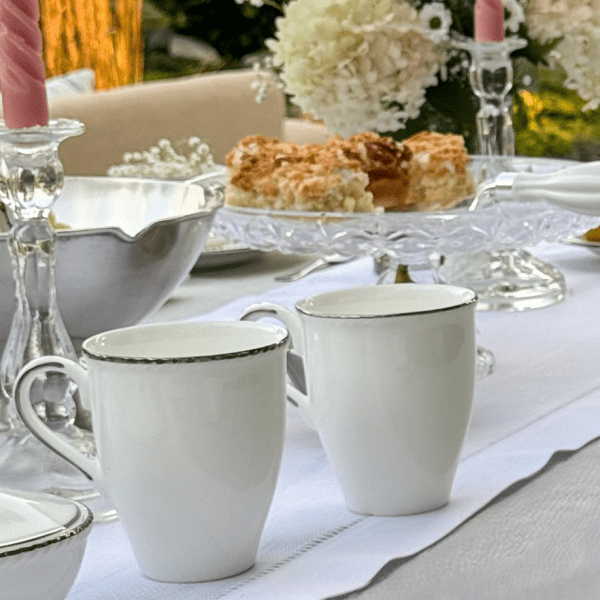 Kubek porcelanowy platynowa linia 450ml - FLORIAN 1