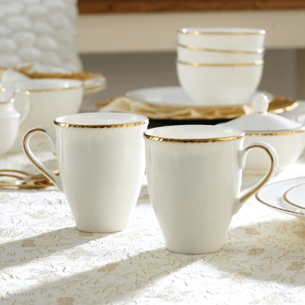 Kubek porcelanowy złota linia 450ml - CAMILLA 2