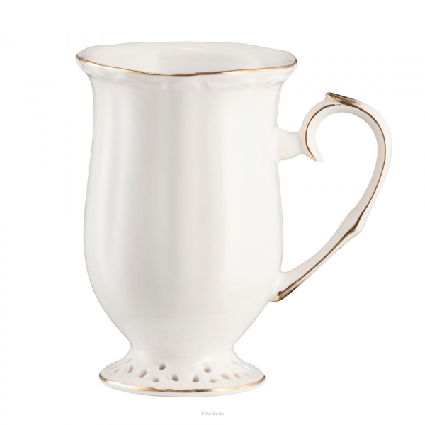 Kubek porcelanowy złota linia 300ml - CLARA Gold Ivory