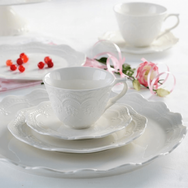 Filiżanka do herbaty porcelanowa 220ml ze spodkiem - AURELIA 5