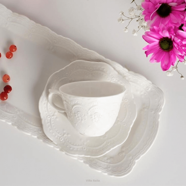 Filiżanka do herbaty porcelanowa 220ml ze spodkiem - AURELIA 7