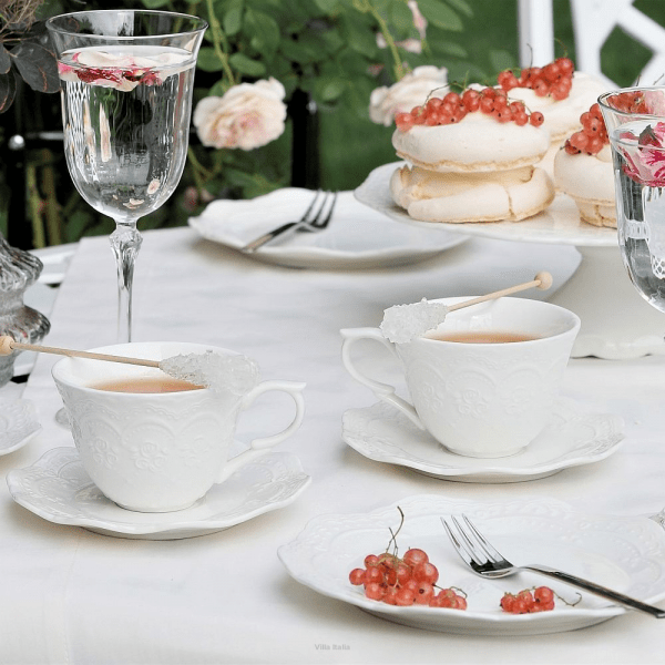 Filiżanka do herbaty porcelanowa 220ml ze spodkiem - AURELIA 8