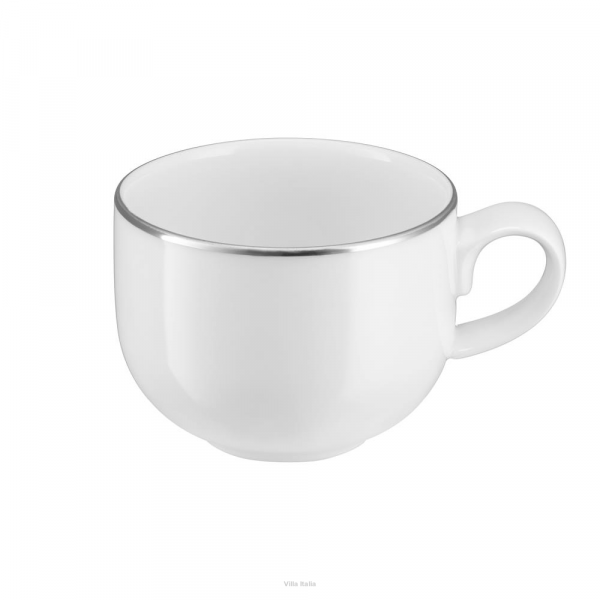 Filiżanka do kawy herbaty 230ml porcelanowa ze spodkiem - PLUS PLATIN 1