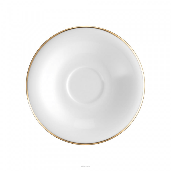 Filiżanka do kawy herbaty 230ml porcelanowa ze spodkiem - PLUS GOLD 2