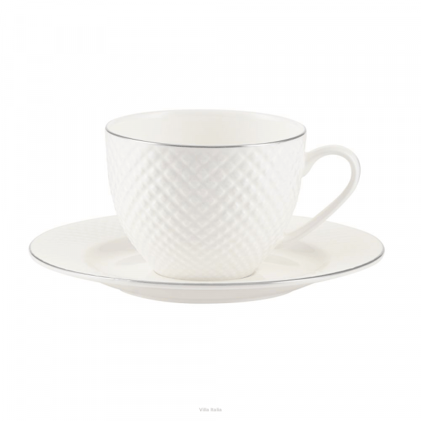 Filiżanka do kawy herbaty porcelanowa 250ml - BARI PLATIN