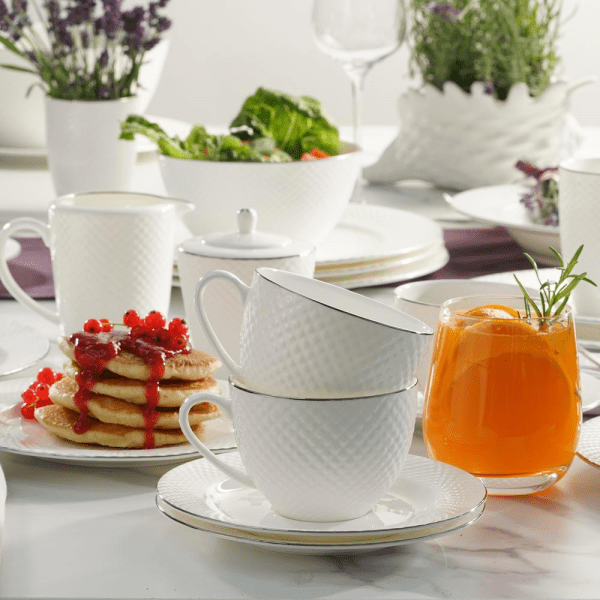 Filiżanka do kawy herbaty porcelanowa 250ml - BARI PLATIN 3