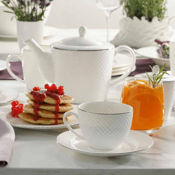 Filiżanka do kawy herbaty porcelanowa 250ml - BARI PLATIN 5