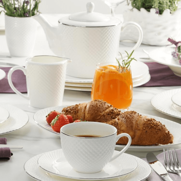 Filiżanka do kawy herbaty porcelanowa 250ml - BARI PLATIN 6