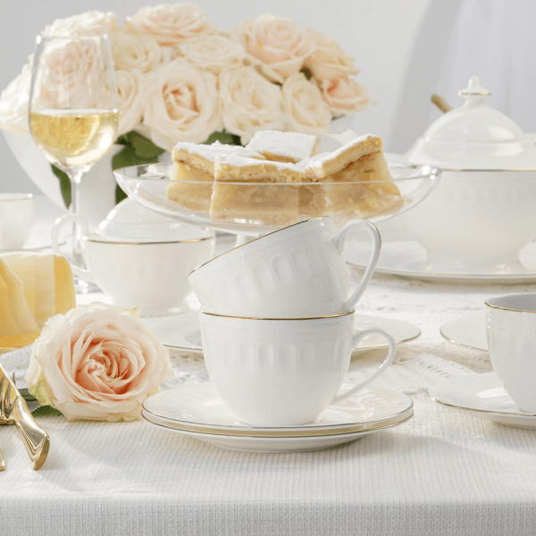 Filiżanka do kawy herbaty porcelanowa 250ml - MESYNA GOLD 3
