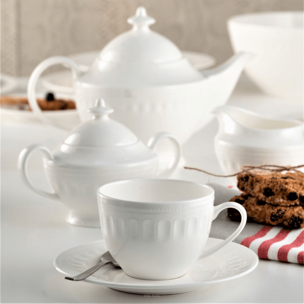 Filiżanka do kawy herbaty porcelanowa 250ml - MESYNA WHITE 4