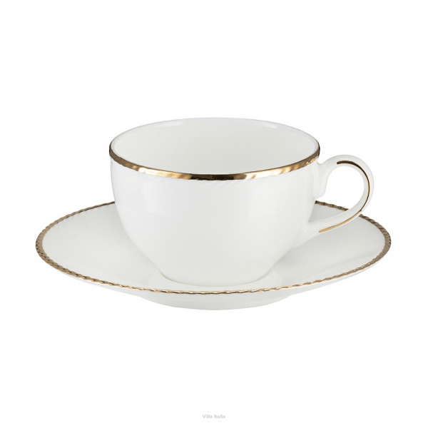 Filiżanka do kawy herbaty porcelanowa 330ml ze spodkiem - CAMILLA