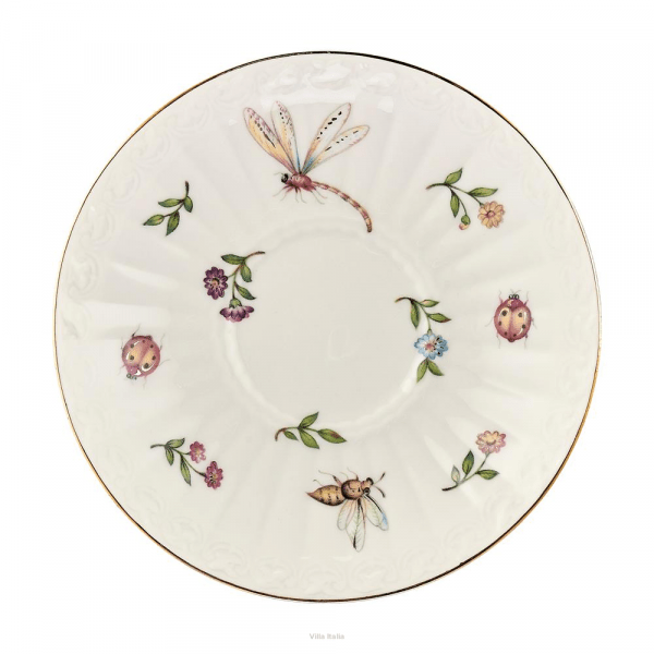 Filiżanka do herbaty porcelanowa 180ml ze spodkiem - LEDA IVORY 5