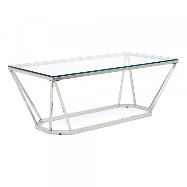 Srebrny stolik-ława Oktana 120 ×60 ×45cm 1