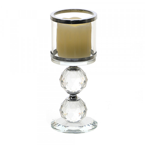 Szklany świecznik na tealight 17cm 3