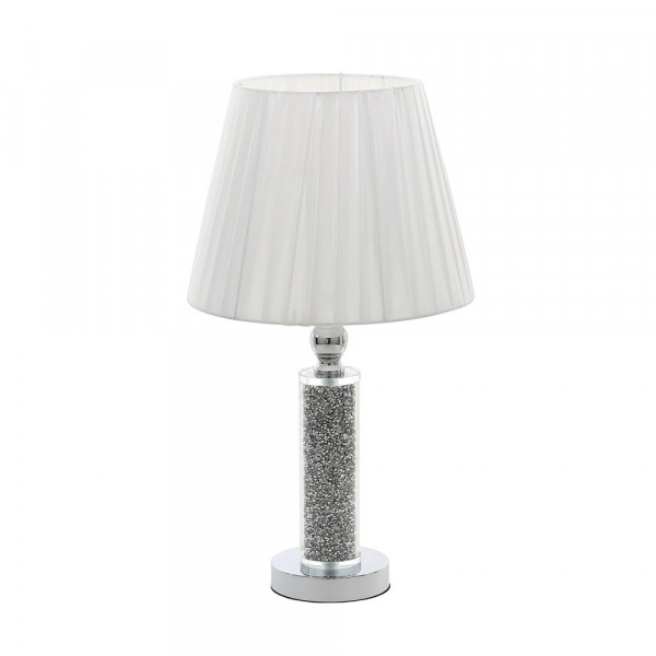 Srebrna lampa stołowa z pirytem