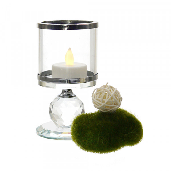 Szklany świecznik na tealight 12,5cm 3